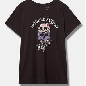 Torrid Size 3 3x Dead Inside Double Scoop Goth Punk Graphic tee t-shirt